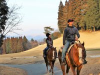 阿蘇山や外輪山を望む「パノラマコース」でのんびりお散歩。