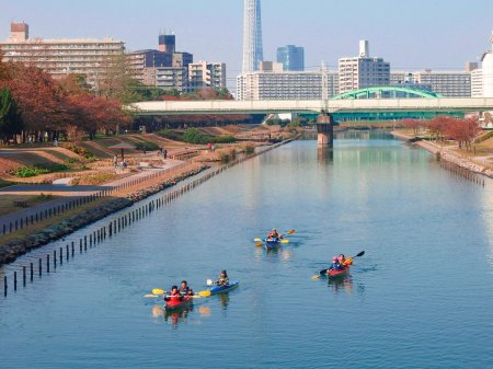 東京スカイツリーカヌーツアー 東京都 江戸川 そとあそび